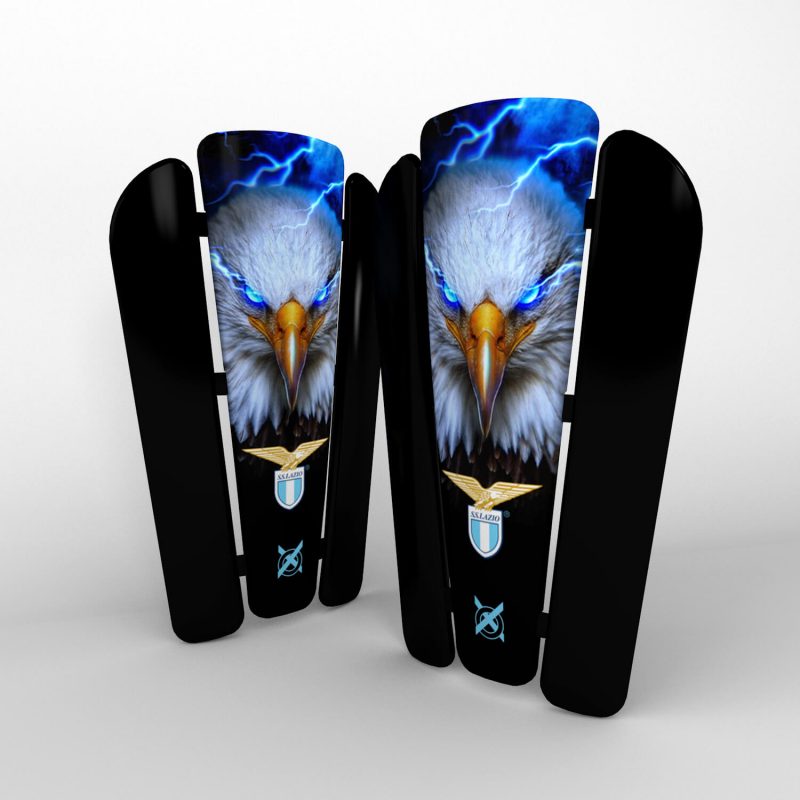 Coppia di parastinchi S.S. Lazio grafica Aquila storm