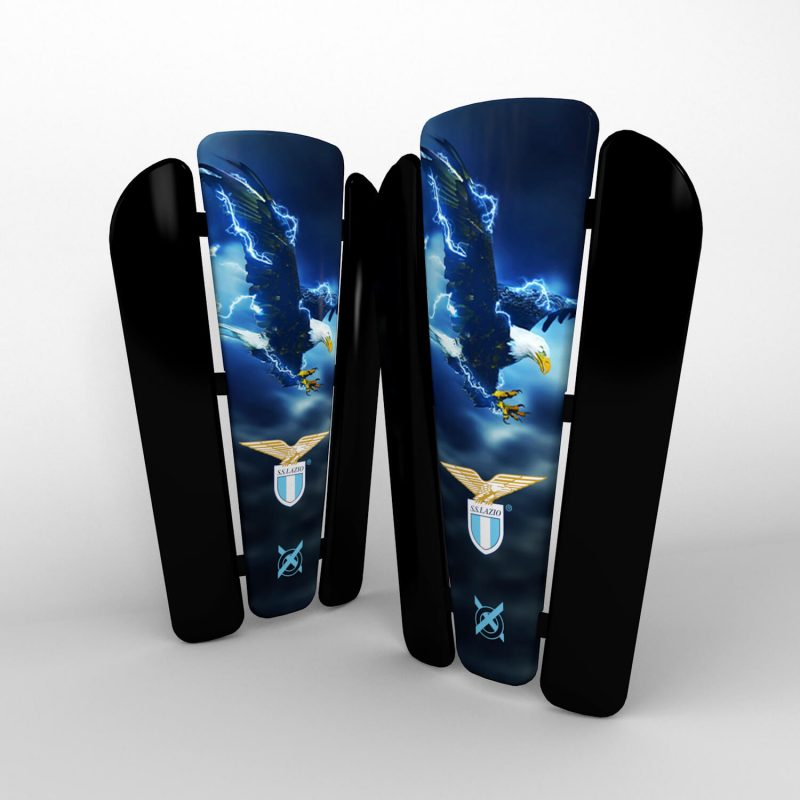 Coppia di parastinchi S.S. Lazio grafica Aquila Volo